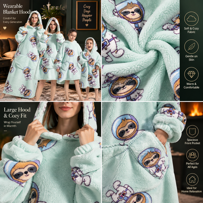 Pumpkin Print Hoodie Blanket