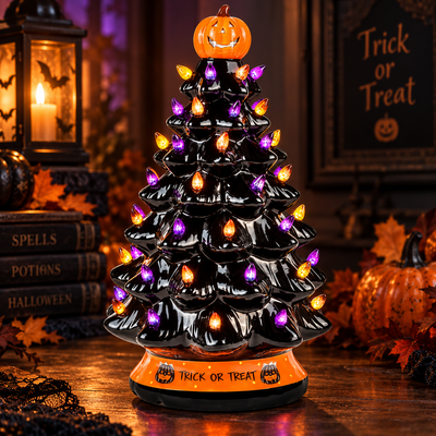 Purple and Orange LED Tree