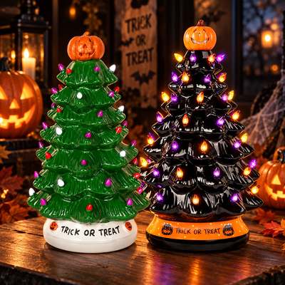 Purple and Orange LED Tree