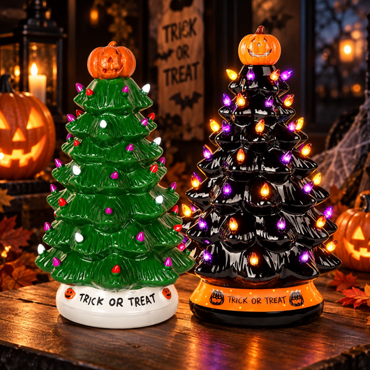 Purple and Orange LED Tree