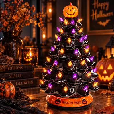 Purple and Orange LED Tree
