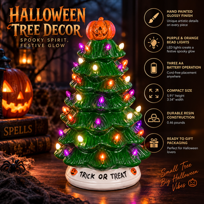 Purple and Orange LED Tree