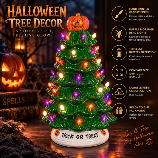 Purple and Orange LED Tree