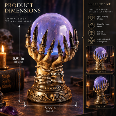 Skeletal Hand Plasma Lamp