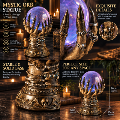 Skeletal Hand Plasma Lamp
