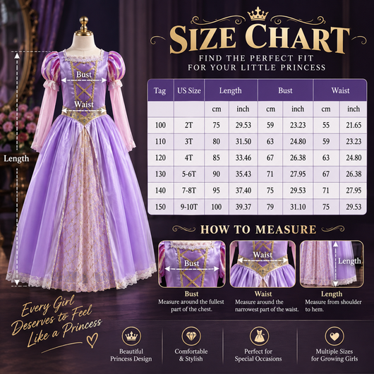 Girls Puff Sleeve Ball Gown
