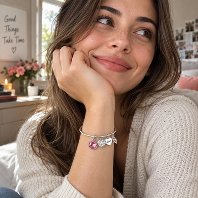 October Birthstone Charm Bracelet