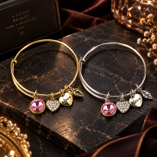 October Birthstone Charm Bracelet