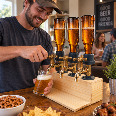 Rustic Wood Liquor Dispenser