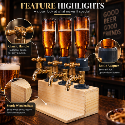 Rustic Wood Liquor Dispenser