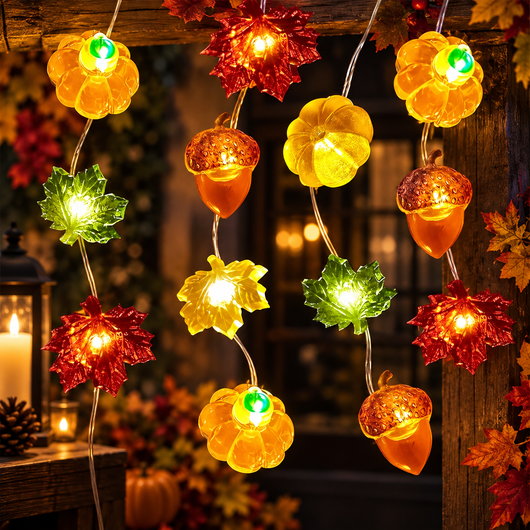 Autumn Pumpkin LED String Lights