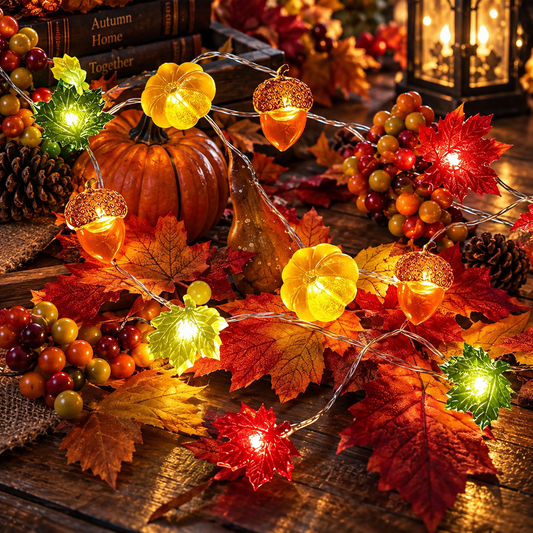 Autumn Pumpkin LED String Lights