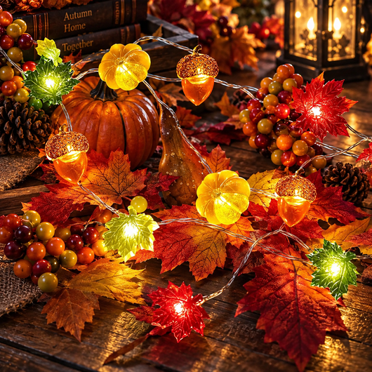 Autumn Pumpkin LED String Lights