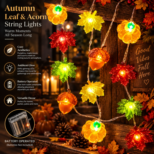 Autumn Pumpkin LED String Lights