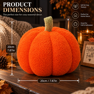 Knitted Pumpkin Plush Cushion