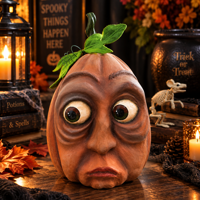 Pumpkin Head Character Figurine