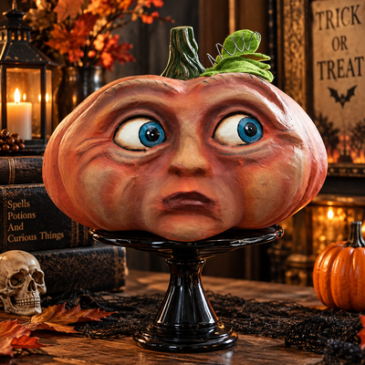 Pumpkin Head Character Figurine