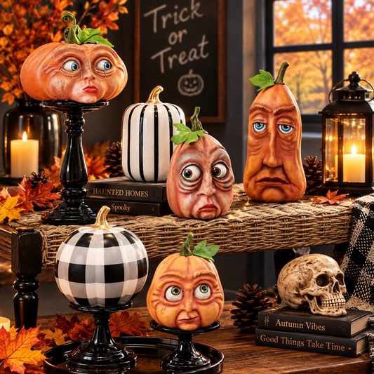Pumpkin Head Character Figurine