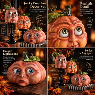 Pumpkin Head Character Figurine