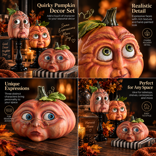 Pumpkin Head Character Figurine