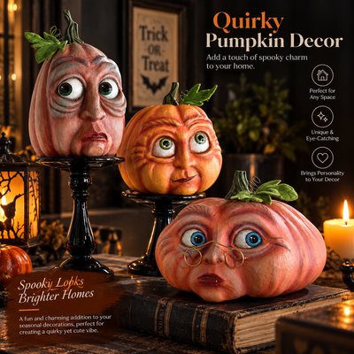 Pumpkin Head Character Figurine