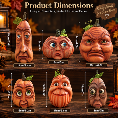 Pumpkin Head Character Figurine