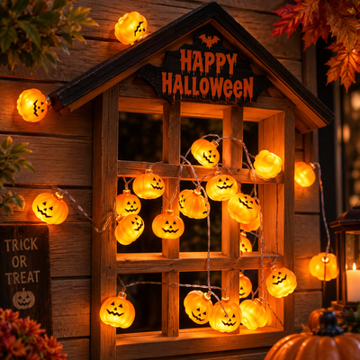 Halloween Pumpkin String Lights
