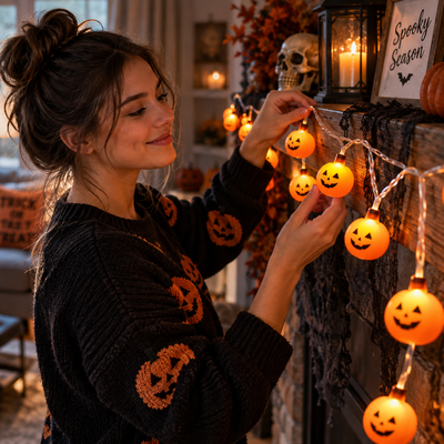 Halloween Pumpkin String Lights