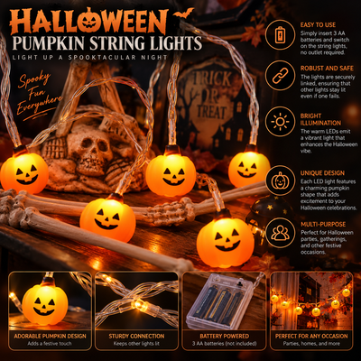 Halloween Pumpkin String Lights
