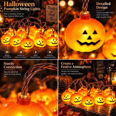 Halloween Pumpkin String Lights