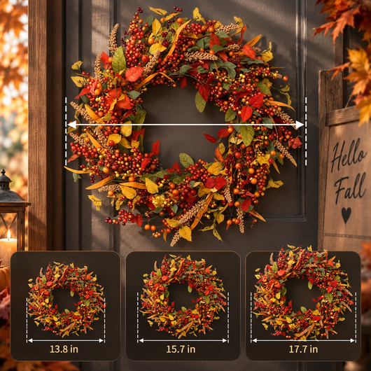 Rattan Berry Autumn Wreath