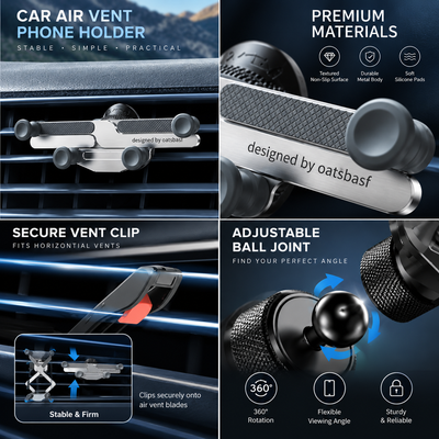 Folding Vent Car Phone Mount