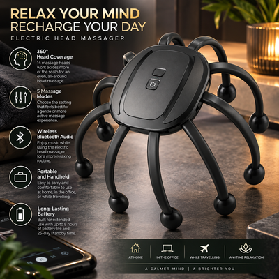 Cordless Electric Head Massager