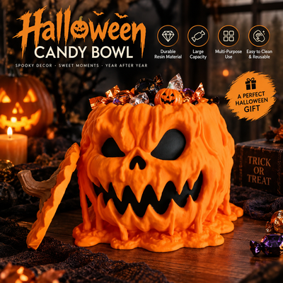 Pumpkin Ghost Candy Bowl