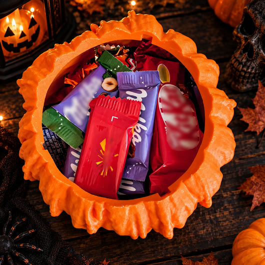 Pumpkin Ghost Candy Bowl