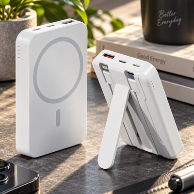 Magnetic Wireless Power Bank with Stand