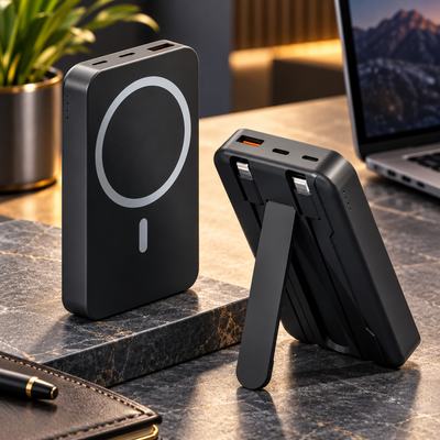 Magnetic Wireless Power Bank with Stand