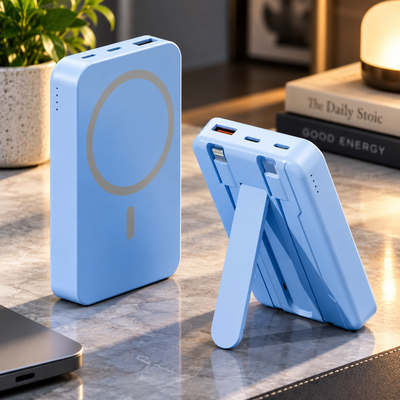Magnetic Wireless Power Bank with Stand