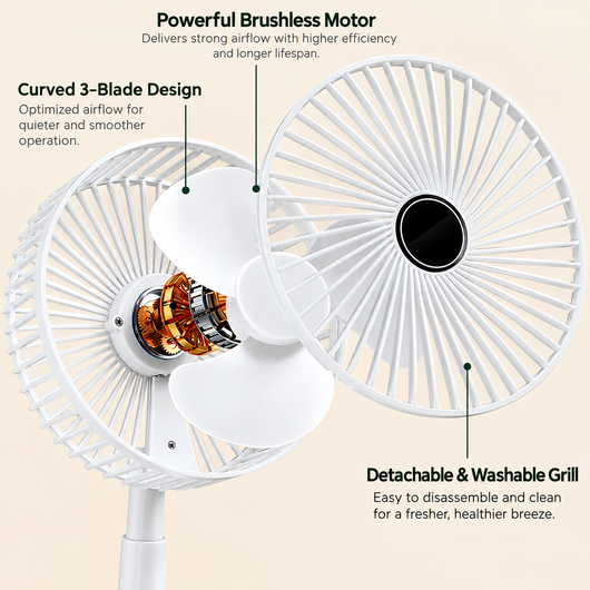 Foldable Telescopic Desk Fan