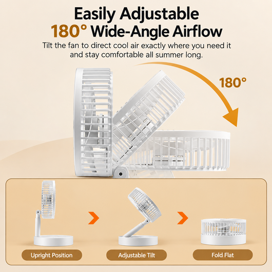 Foldable Telescopic Desk Fan