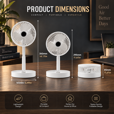 Foldable Telescopic Desk Fan