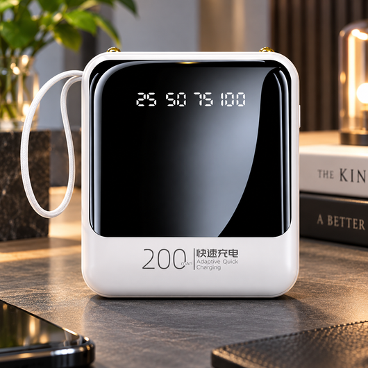 Power Bank with Built-In Cables