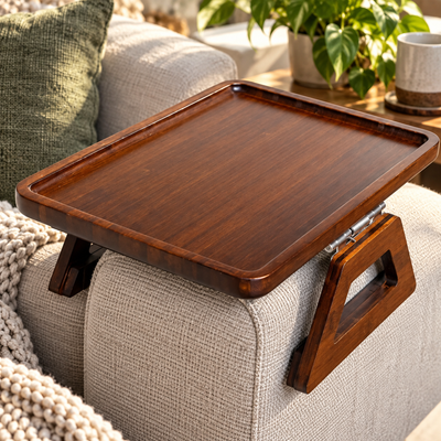 Bamboo Couch Arm Tray Table