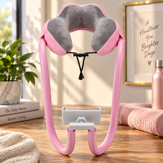 U-Shaped Neck Pillow with Phone Holder