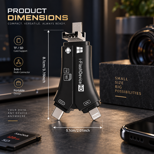 4-in-1 SD Card Reader Adapter