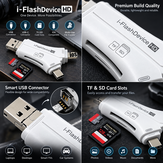 4-in-1 SD Card Reader Adapter