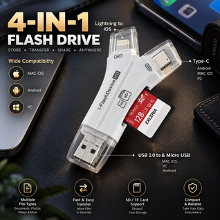 4-in-1 SD Card Reader Adapter