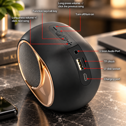 Portable Orb Bluetooth Speaker