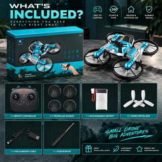 2-in-1 Mini Foldable Drone