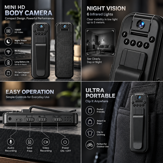 Mini Body Camera with Night Vision